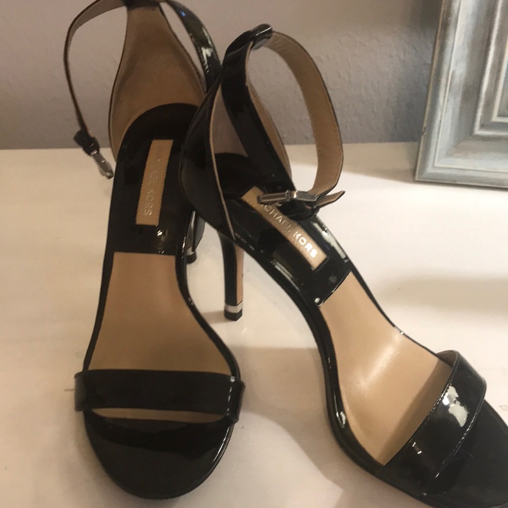 Michael Kors Patent Leather Ankle Strap heel